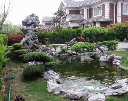 家庭假山鱼池设计